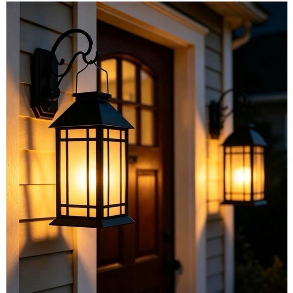 Afirst 2 Pack Solar Lantern Party Decor-Plastic Copper Color - Picture 6 of 8